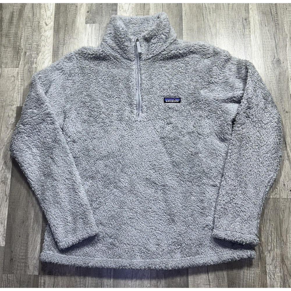 Patagonia‎ Women's Los Gatos 1/4-Zip Fleece Pullover Jacket Drifter Grey Large